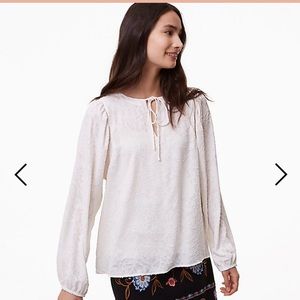 NWT LOFT Tie Neck Blouse